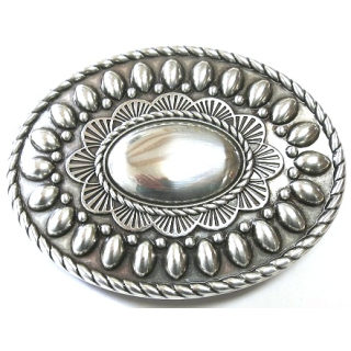 Koppel-Gürtelschnalle 40 mm, versilbert