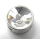 Schlaufzierteil 6 mm, versilbert mit Strass Chrystal