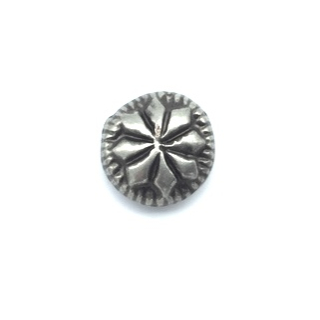 Nietzierteil "Blumenmotiv" Ø 15 mm, altnickel