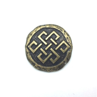 Nietzierteil "keltisches Muster" Ø 24 mm, altmessing