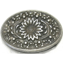 Nietzierteil "Blumenmotiv" 31 x 22 mm, altsilber