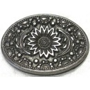 Nietzierteil "Blumenmotiv" 31 x 22 mm, altnickel