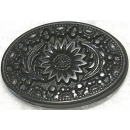 Nietzierteil "Blumenmotiv" 31 x 22 mm, gun metal