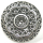 Nietzierteil "Blumenmotiv" Ø 28 mm, altsilber poliert