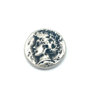 Nietzierteil "Münze" Ø 25 mm, altsilber