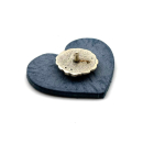 Nietzierteil "mit Herz" Ø 23 mm, altsilber poliert