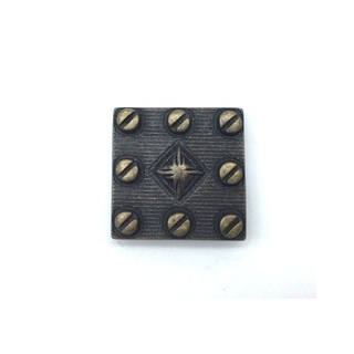 Nietzierteil "Nietblech" 18 x 18 mm, altmessing