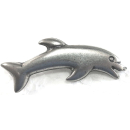 Nietzierteil "Delfin" 45 x 17 mm, altnickel