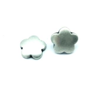 Nietzierteil "Blume" Ø 11 mm, altsilber