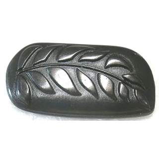 Nietzierteil "Blätterranke" 28 x 15 mm, altkupfer schwarz