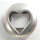 Schlaufzierteil "Herz offen" 13 mm, versilbert