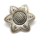 Nietzierteil "Blume" Ø 37 mm, altsilber