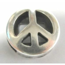 Schlaufzierteil "Peace" 13 mm, versilbert