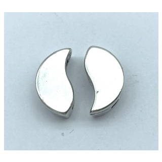 Schlaufzierteil "Ying & Yang" 13 mm, versilbert