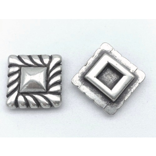 Schlaufzierteil "Kopenhagener" 13 mm, versilbert