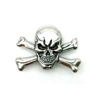 Zierteil zum Schrauben "Skull mit Knochenkreuz", altnickel