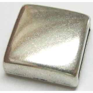 Schlaufzierteil "Quadrat" 10 mm, versilbert