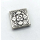 Schlaufzierteil "Fliese" 13 mm, versilbert