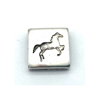 Schlaufzierteil "Pferd" 13 mm, versilbert