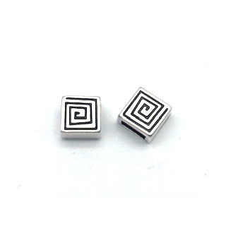 Schlaufzierteil "Labyrinth" 6 mm, versilbert