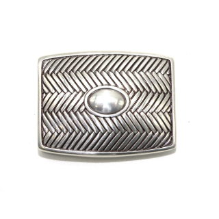 Koppel-Gürtelschnalle 40 mm, versilbert