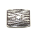 Koppel-Gürtelschnalle 40 mm, versilbert