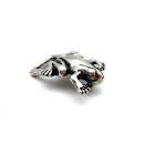 Motiv-Koppel-Gürtelschnalle "Frosch" 10 mm, altsilber poliert