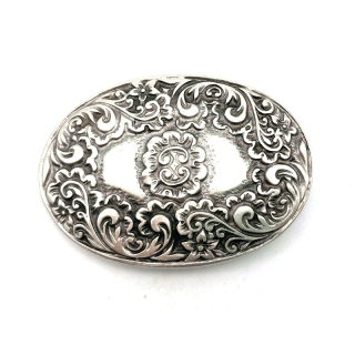 Koppel-Gürtelschnalle 30 mm, altsilber poliert