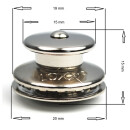 Oberteil Ø 15 mm / 3 mm, vergoldet