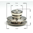 Oberteil Ø 11 mm / 3 mm, verchromt