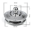 Unterteil Ø 20 mm / 3 mm, verchromt