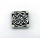 Schlaufzierteil "Keltisches Quadrat" 20 mm, altsilber mit Strass Chrystal