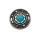 Schlaufzierteil "Concha Indianisch" 4 mm, altsilber mit Stein türkis