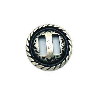 Schlaufzierteil 10 mm, Concha altsilber