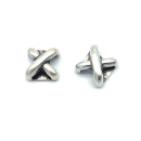 Schlaufzierteil "X" 6 mm, versilbert