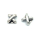 Schlaufzierteil "X" 6 mm, versilbert
