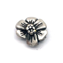 Schlaufzierteil "Kokardenblume" 6 mm, versilbert