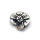 Schlaufzierteil "Kokardenblume" 6 mm, versilbert