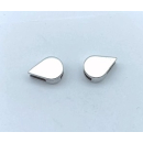 Schlaufzierteil "Träne" 6 mm, versilbert