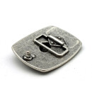 Motiv-Koppel-Gürtelschnalle "Herz" 40 mm, altsilber poliert