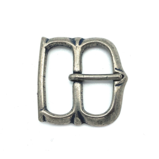 Doppelschnalle 25 mm, altnickel