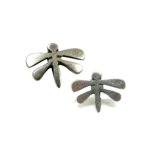 Schlaufzierteil "Libelle" 5 mm, versilbert