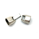 Hakenverschluss 10 x 7 mm, versilbert