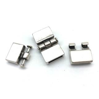 Hakenverschluss 13 x 2,8 mm, versilbert