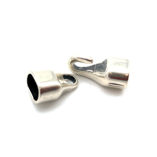 Hakenverschluss 10 x 7 mm, versilbert