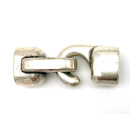 Hakenverschluss 10 x 6,8 mm, versilbert