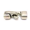 Hakenverschluss 10 x 6,8 mm, versilbert