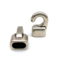 Hakenverschluss 10 x 6,8 mm, versilbert