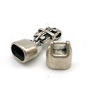 Hakenverschluss 10 x 7 mm, versilbert