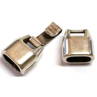 Hakenverschluss 10 x 5 mm, versilbert